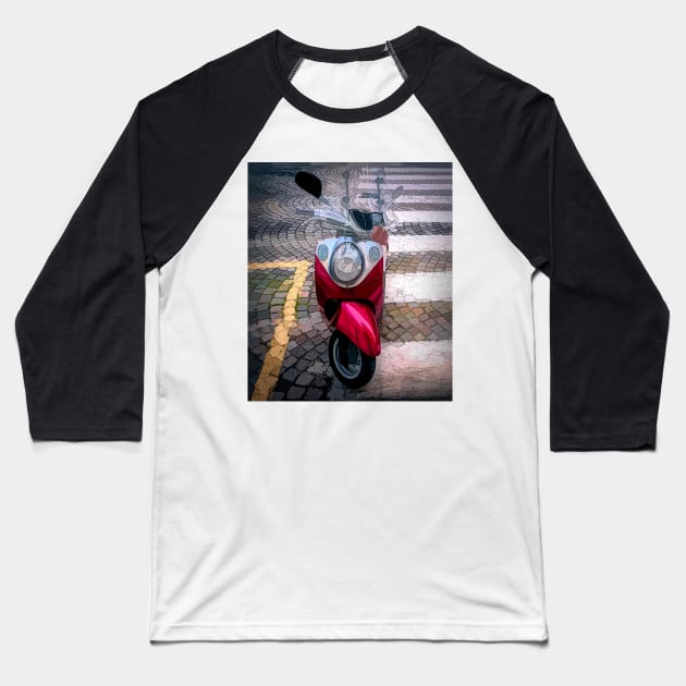 Moped#1 Baseball T-Shirt by RJDowns